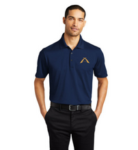 Load image into Gallery viewer, Men&#39;s blue performance polo with FASA logo

